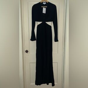 A.L.C. Black Cutout Long Sleeve Dress